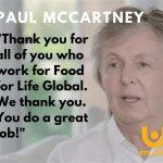 Paul McCartney supports Food For Life Global
