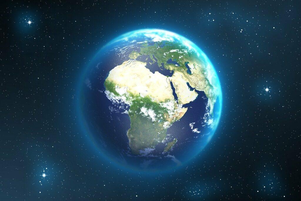 Earth globe African continent