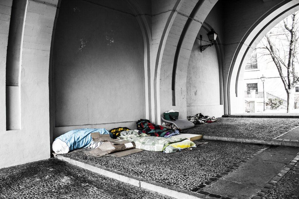 Sleeping spots of homeless
