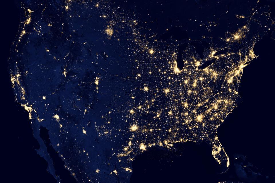 USA satelite view