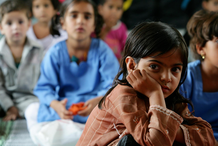 little paksitan girl looking into the camera