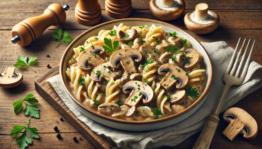 Creamy Vegan Mushroom Stroganoff