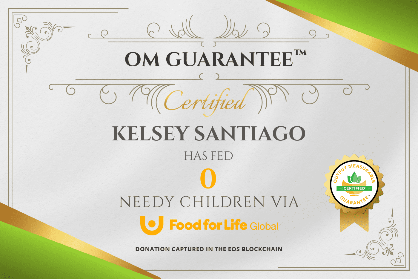 OM Guarantee Certified Donation